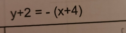 y+2=-(x+4)