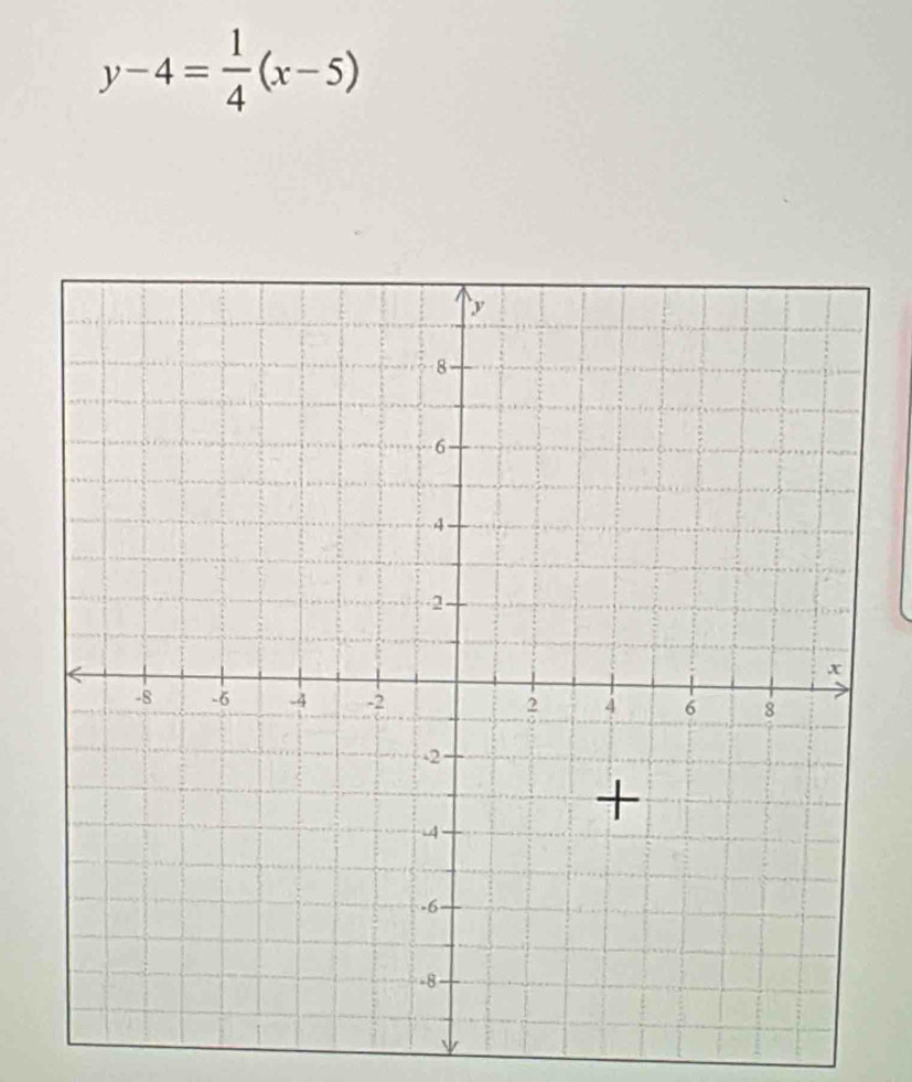 y-4= 1/4 (x-5)