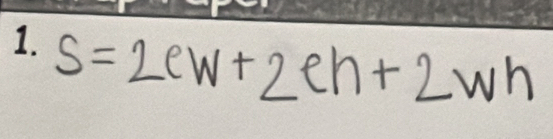 S=2ew+2eh+2wh