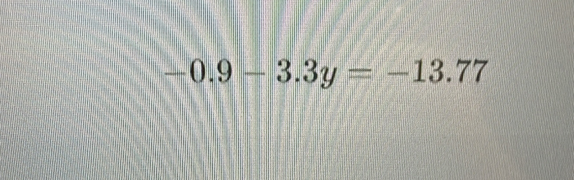 -0.9-3.3y=-13.77