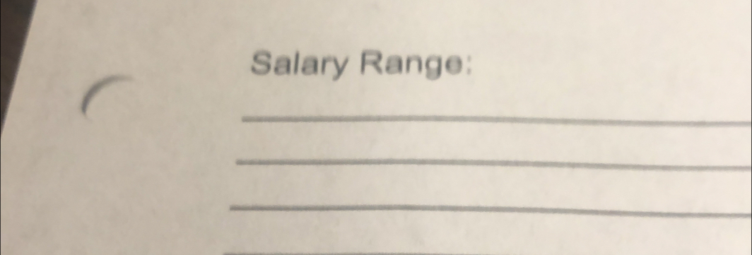 Salary Range: 
_ 
_ 
_