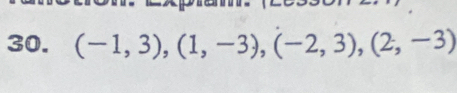 (-1,3), (1,-3), (-2,3), (2,-3)