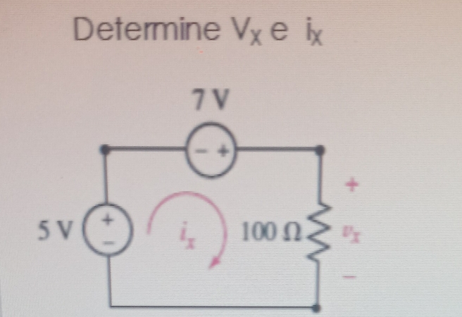 Determine V_x e ix I