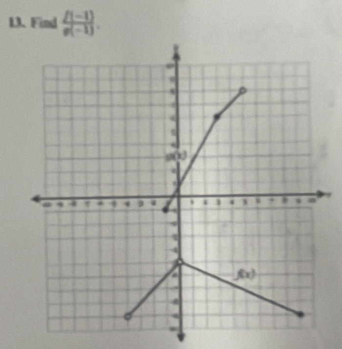 Find  (f(-1))/g(-1) .