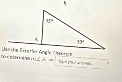 to determine m∠ A= type your answer... 。