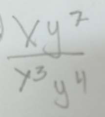  xy^2/x^3y^4 