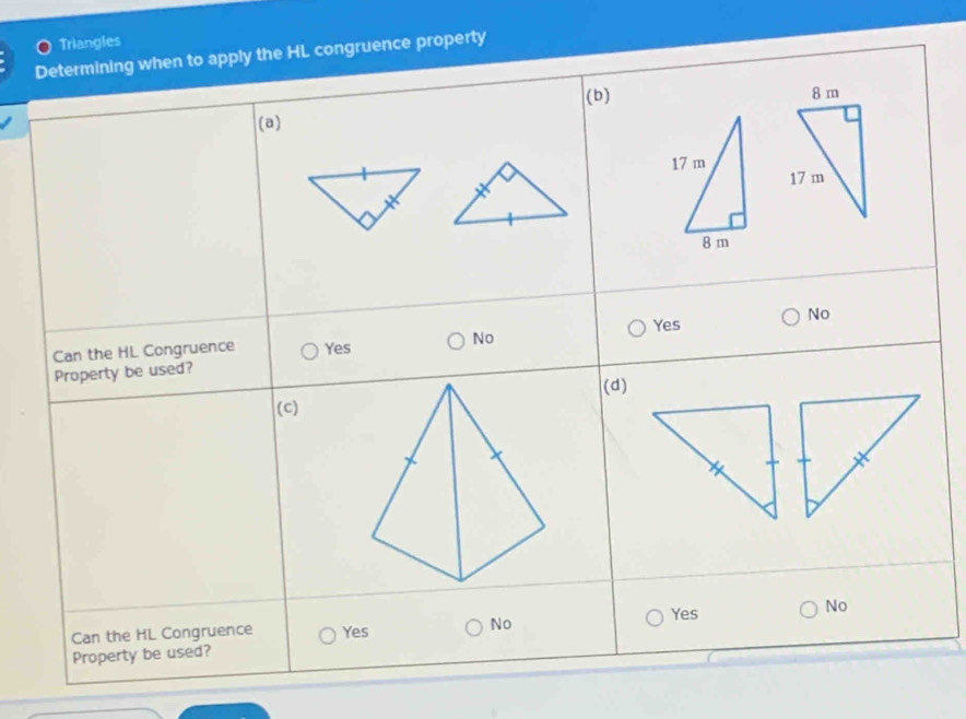 Triangles 
ruence property