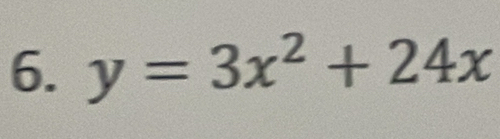 y=3x^2+24x