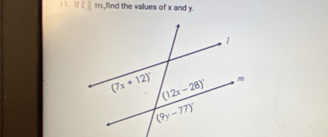 ifl||m ,find the values of x and y.