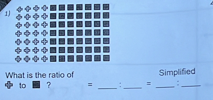 57 
1) 
What is the ratio of 
Simplified 
to ? = _:_ = _:_