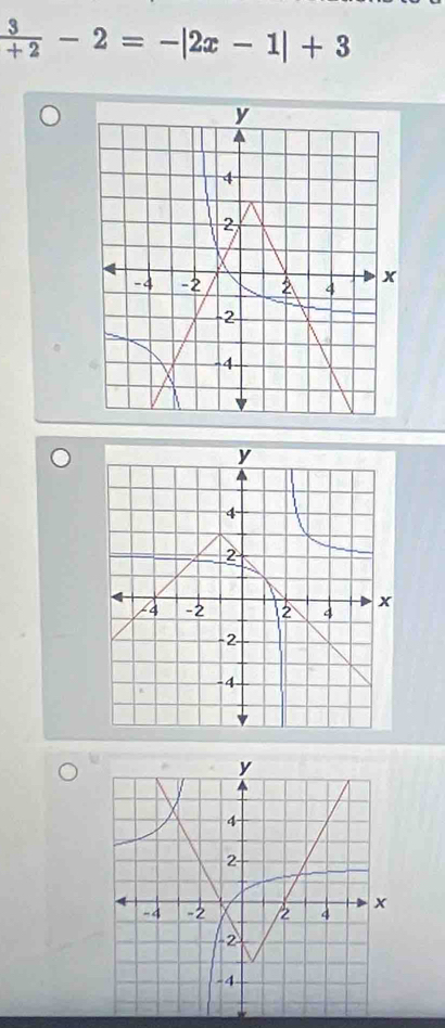  3/+2 -2=-|2x-1|+3