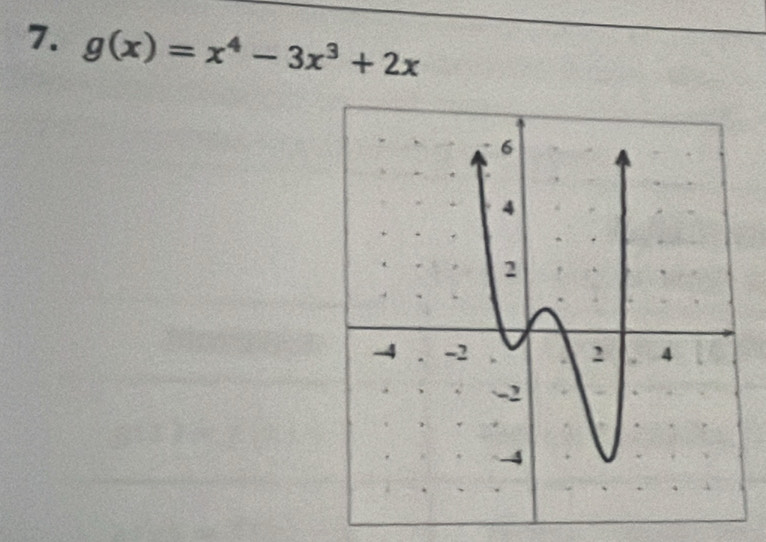 g(x)=x^4-3x^3+2x