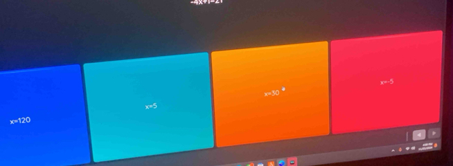 x^2(-2x-
x=-5
x=30
x=5
x=120