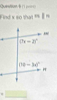 Find x so that mparallel n
□