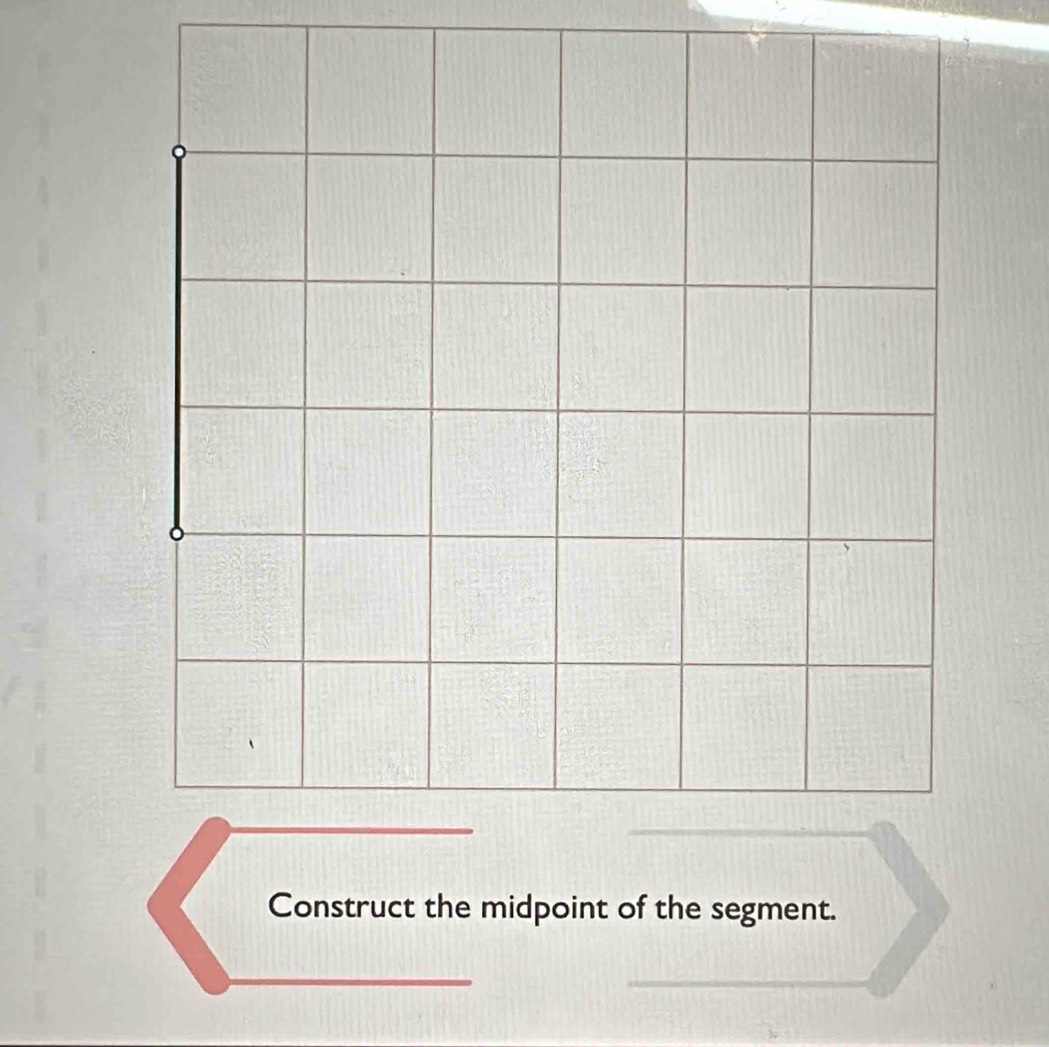 Construct the midpoint of the segment.