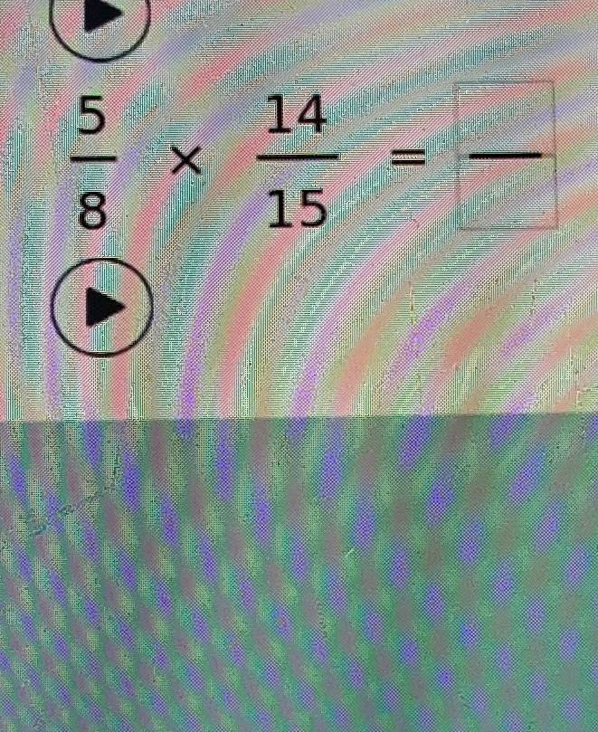  5/8 *  14/15 =frac □ =frac 