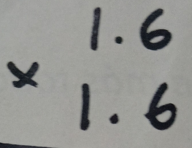 * beginarrayr 1.6 1.6 endarray
= 1/100.6 
=frac (□)^2= □ /□  