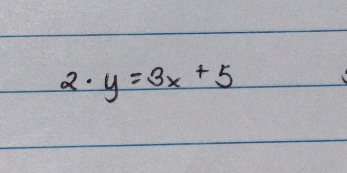 y=3x+5