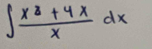 ∈t  (x^3+4x)/x dx