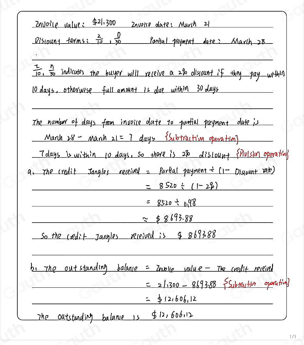 Solved: On March 24, Jangles Corporation received a $21,300 invoice ...