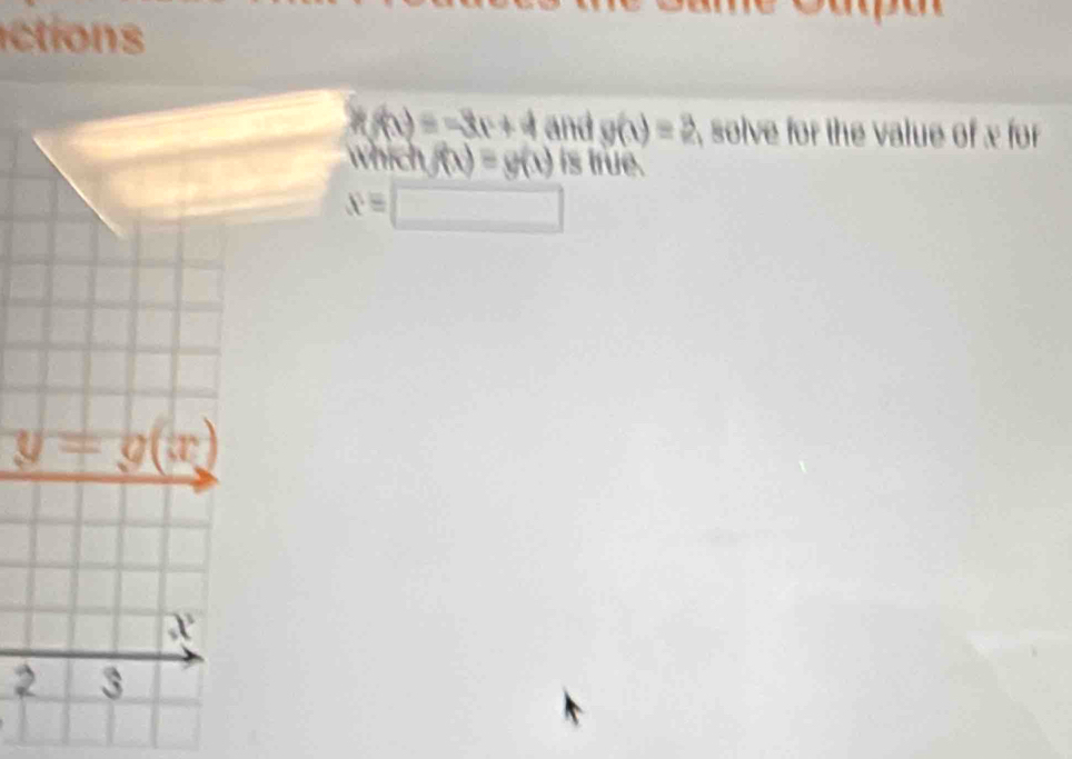 g(x)=2
is true.
x= □ ()^1