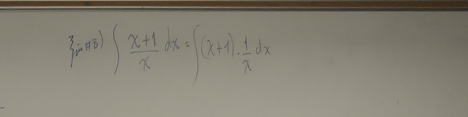  x,+8)  (x+1)/x dx=∈t (x+1)·  1/x dx