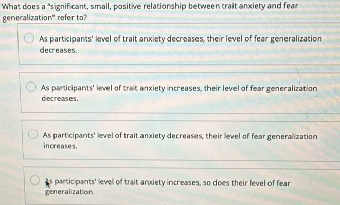Solved: What does a “significant, small, positive relationship between ...