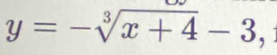 y=-sqrt[3](x+4)-3,