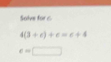 Solve for C.
4(3+6)+6=6+4
d=