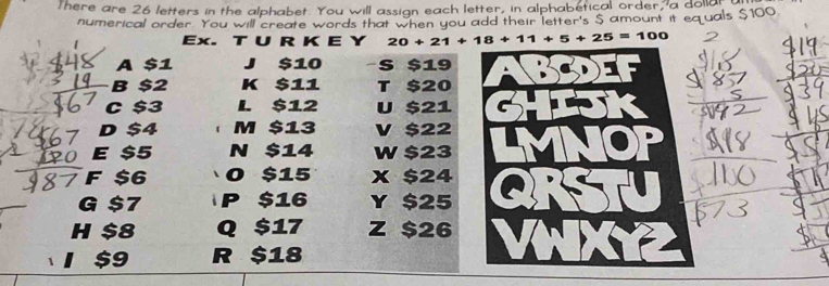 Solved: There are 26 letters in the alphabet. You will assign each ...