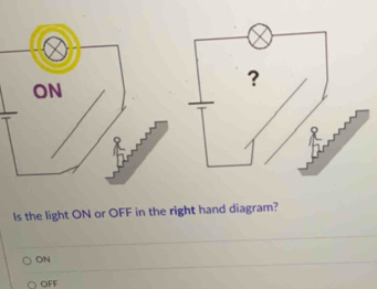 ON
？
ls the light ON or OFF in the right hand diagram?
ON
OFF