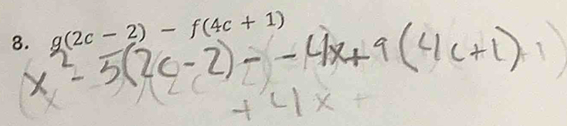 g(2c-2)-f(4c+1)