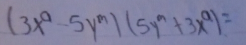 (3x^0-5y^m)(5y^m+3x^a)=