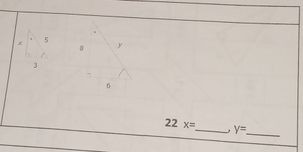 22x= _  y= _