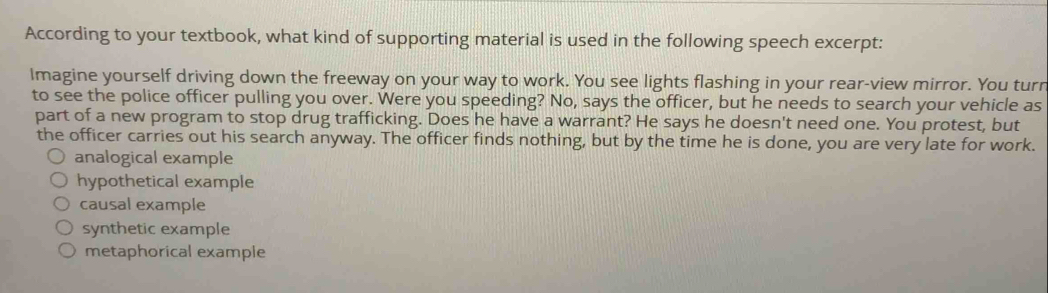 Solved: According to your textbook, what kind of supporting material is ...