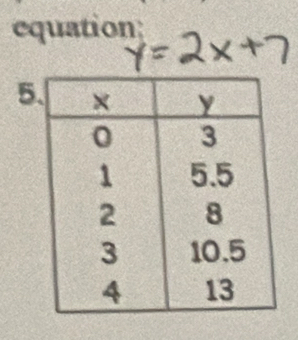 equation;
5