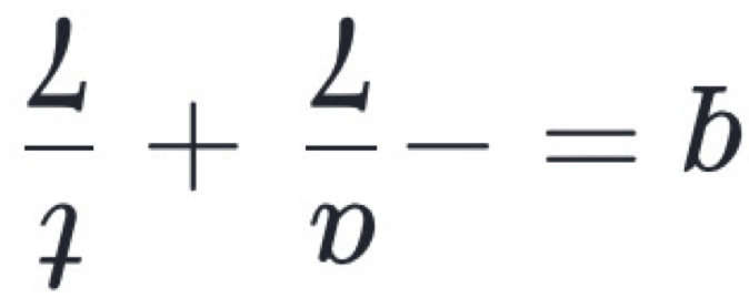  2/7 + 2/D -=b