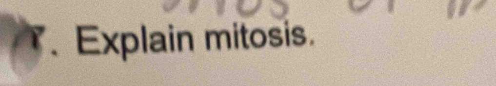 Explain mitosis.