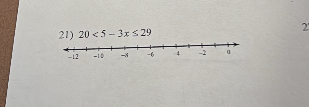 20<5-3x≤ 29 2