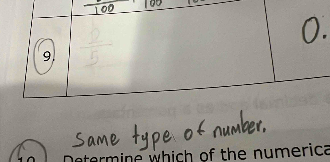 Determine which of the numerica