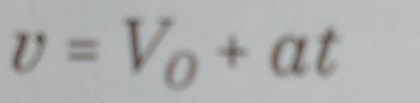 v=V_0+at