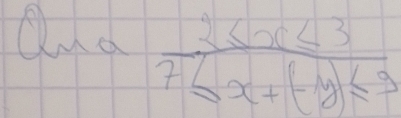 and  2≤ x≤ 3/7(x+(-y)≤ 3 