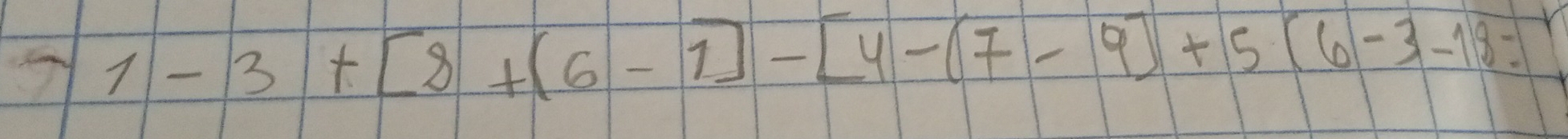 71-3+[8+(6-1)-[4-(7-9)]+5(6-3-18=)