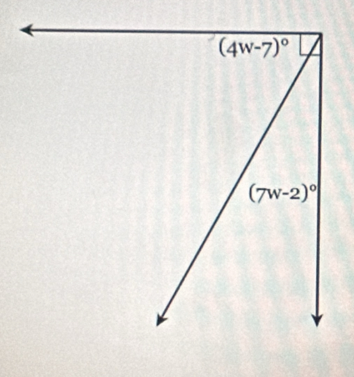 (4w-7)^circ 
(7w-2)^circ 