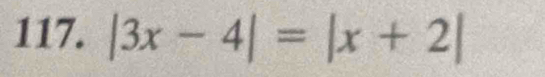 |3x-4|=|x+2|