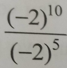 frac (-2)^10(-2)^5