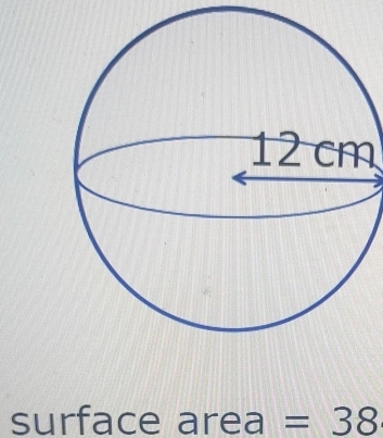 surface area =38