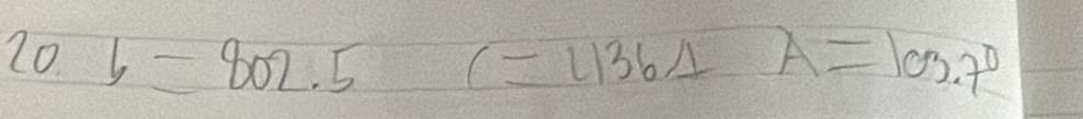 10 b-802.5C=1136△ A=103.7°