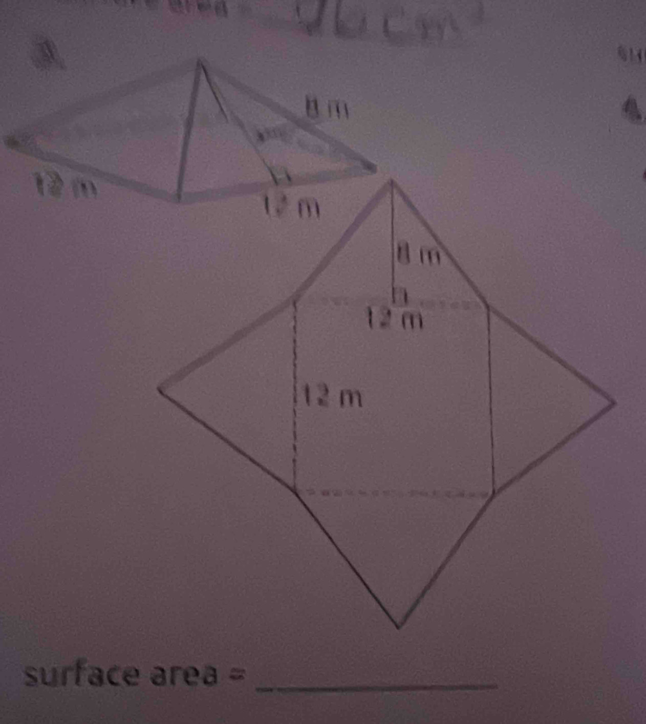 surface area =_