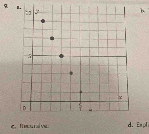 b.
c. Recursive: d. Expli